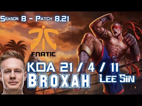 FNC Broxah LEE SIN vs ELISE Jungle - Patch 8.21 KR Ranked