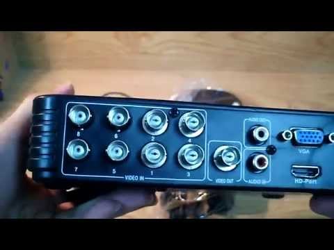Unboxing Mini DVR 8CH Hybrid NVR DVR HD 1920*1080 Video Recording system