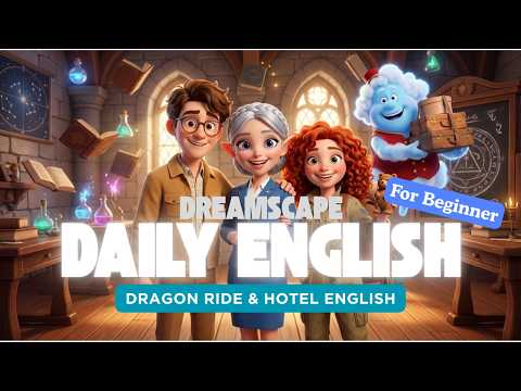 Let’s Check Out! 🏰 Dragon Ride & Hotel English | Beginner Listening Practice (A1–A2)
