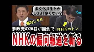 【痛快！神谷宗幣】NHKの井上会長に偏向報道につて言及する参政党の神谷代表【手軽に国会中継】