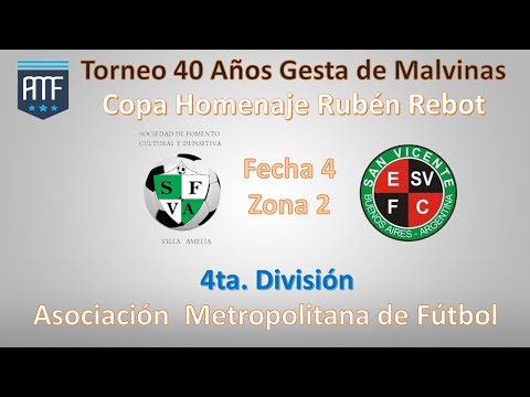 Villa Amelia vs. Empalme San Vicente FC – Zona 2 Asociación Metropolitana de Fútbol – 4ta. División