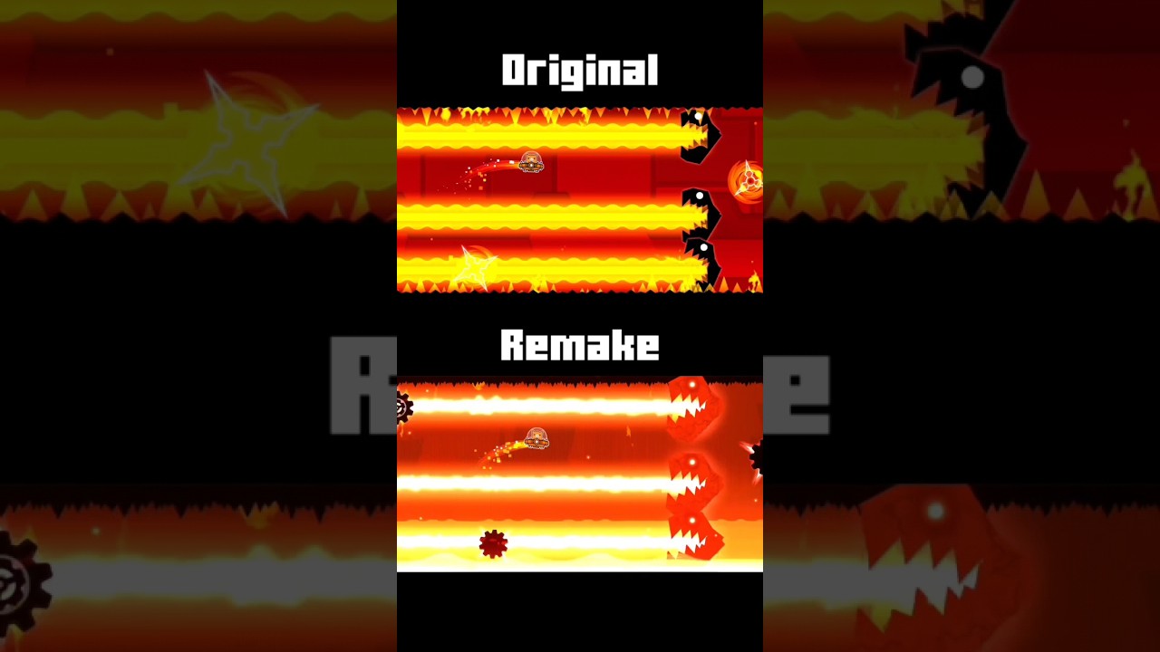 Deadlocked - Original vs 2023 Remake | Geometry Dash #shorts