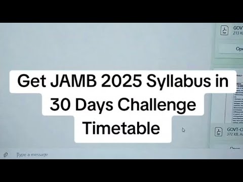Cover Your JAMB 2025 Syllabus in 30 Days Challenge Timetable