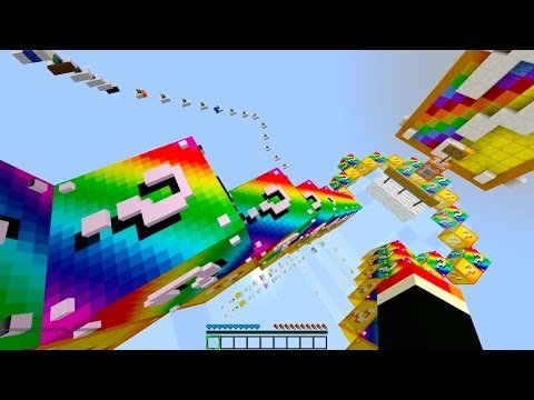 Minecraft 1v1 LUCKY BLOCK DROPPER RACE! | (Minecraft Mods) - Rainbow Lucky Blocks