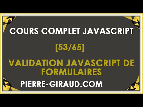 COURS COMPLET JAVASCRIPT 1 65 Présentation du cours JavaScript