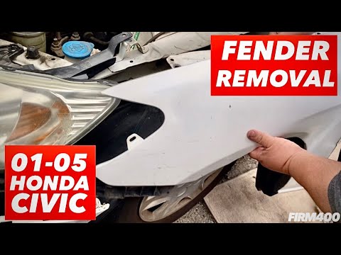 2001-2005 HONDA CIVIC - HOW TO REMOVE FRONT FENDERS - DIY