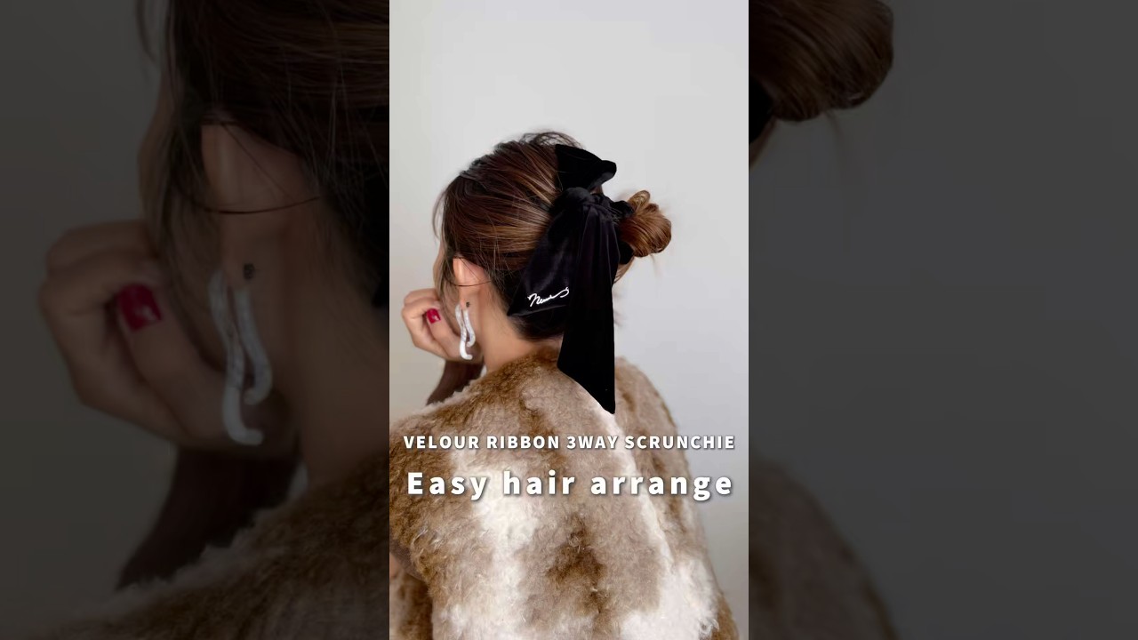 【シュシュ１本アレンジ】 #ヘアアレンジ #簡単ヘアアレンジ #hairtransformation #ヘアアレンジ動画