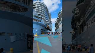#Utopia vs #Radiance of #Seas side by side at #CocoCay #Bahamas - #Royal #Caribbean #Cruises