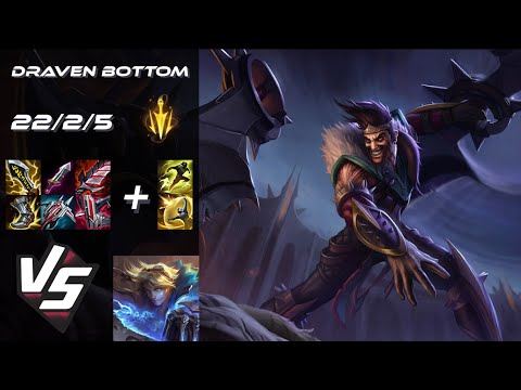 BOTTOM Draven vs Ezreal - EU Grandmaster Patch 25.18