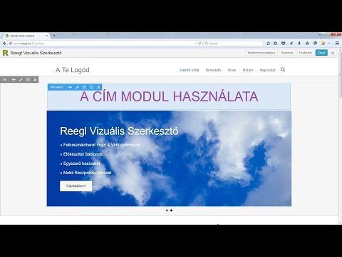 Reegl Vizuális Szerkesztő a Cím modul kezelése