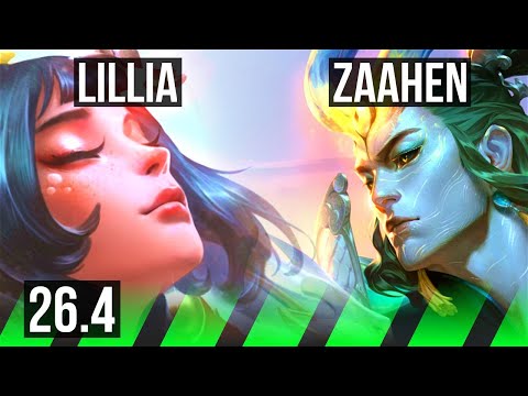 LILLIA vs ZAAHEN (JGL) | Good KDA: 12/1/8 | KR Diamond | 26.4