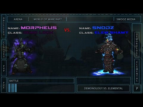 Ness Legend of Arena Masters - Morpheus vs. Snodz - Wow Mop 5.4.8 ( demolock vs elemental shaman )