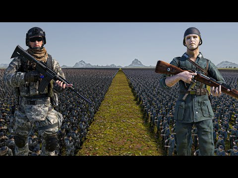 500.000 MODERN SOLDIERS vs 500.000 GERMAN SOLDIERS - Ultimate Epic Battle Simulator UEBS 2