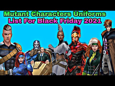 Mutant Characters Uniforms Top 15 List For Black Friday 2021 Uniform Discount - Marvel Future Fight