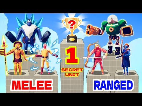 SUPER TOURNAMENT of ALL SECRET UNITS - RANGED VS MELEE | TABS - Totally Accurate Battle Simulator