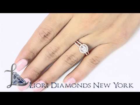 ER-1198 - 1.00 Carat F-VS2 Round Diamond Engagement Ring 14k Rose Gold Vintage Style