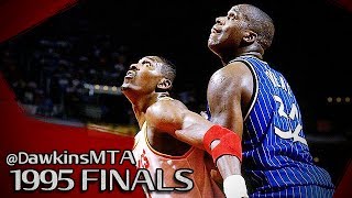 Hakeem Olajuwon vs Shaquille O&#39;Neal BIG-Men Duel 1995 Finals Game 4 - Shaq With 25, Hakeem With 35!