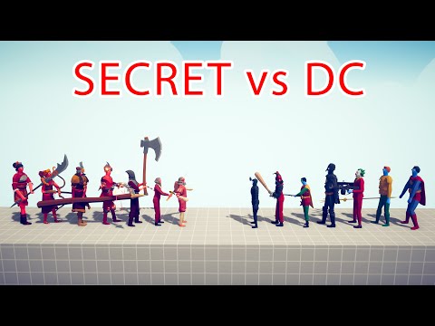 SECRETS Team vs DC Team - Totally Accurate Battle Simulator TABS