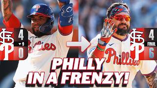 Kyle Schwarber drills a WALK-OFF HOMER for the Phillies (They were losing 4-0 going into the inning)