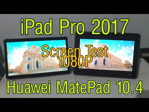 iPad Pro 2017 vs Huawei MatePad 10.4 Display Test 1080p - Full Brightness