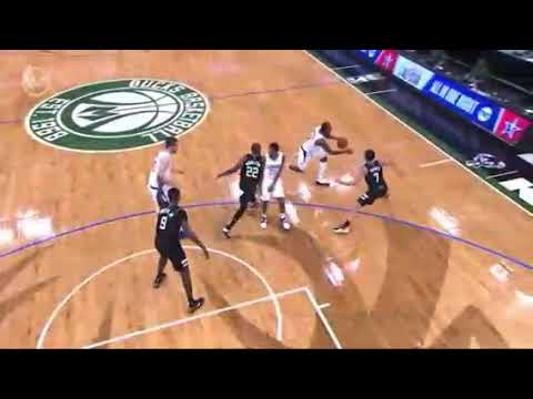 Kawhi Leonard spin move and slam