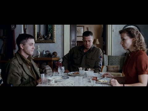 Fury (2014) Dinner Scene Full - That's The Girls Eggs