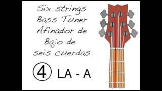 Afinador de Bajo de 6 Cuerdas - 6 Strings Bass Tuner