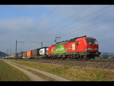 Südbahn Bahnverkehr am 19.01.22 – "TX Logistik, SBB Cargo International, BLS Cargo und DB Vectron's"