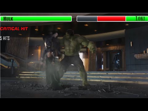 Hulk Vs Loki With Healthbars