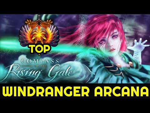 Compass of the Rising Gale - Windranger Arcana First Gameplay by Top Immortal Rank Dota 2