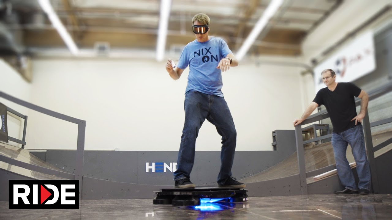 Tony Hawk Rides World's First Real Hoverboard - Hendo Hover - YouTube