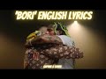 (ENGLISH LYRICS) 6ix9ine - Bori feat. Lenier