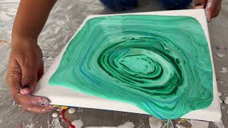 BEAUTIFUL dirty pour with GREEN undertones giving MARBLE  effect | Turned out PRETTY!! ❤️