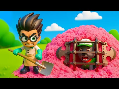 Oh no, puppy Rocky is in trouble! 😱 Paw Patrol, help! 🐾 We have to stop Romeo!
