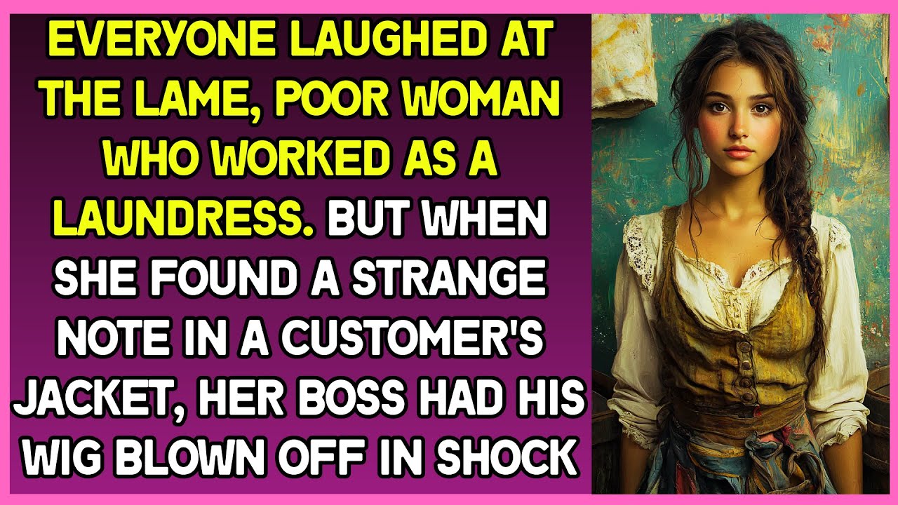 Poor lame woman who was  a laundress found a strange note in customer's jacket, her boss was shocked