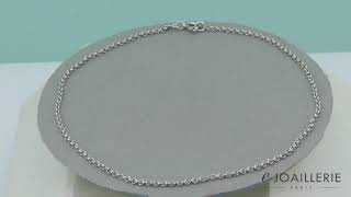 www.e-joaillerie.com – Chaine de cheville en or blanc 18 carats Jaseron