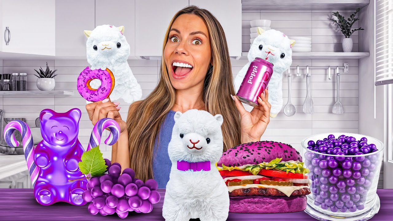 EATING ONLY PURPLE FOODS FOR 24 HOURS !