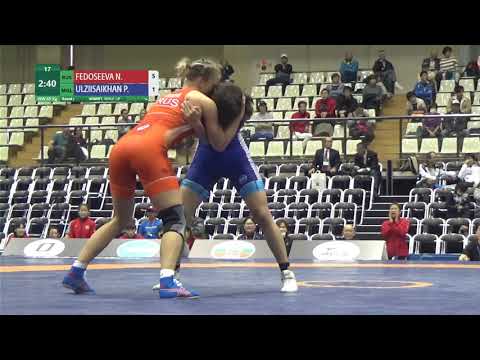 Round 1 WW - 65 kg: N. FEDOSEEVA (RUS) v. P. ULZIISAIKHAN (MGL)