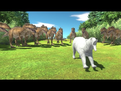 [ Dangerous Forest ] Run Away from Carcharodontosaurus - Animal Revolt Battle Simulator