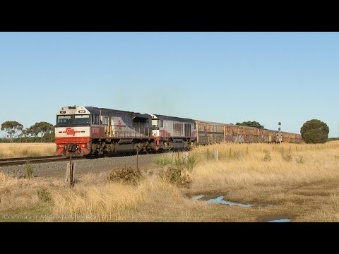 1MP9 SCT Australian Diesel Locomotive Freight Train (31/1/2021) - PoathTV Railways