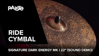 Video thumbnail for PAISTE Signature Dark Energy MK I Ride 22" played by Noah Fürbringer (SOUND DEMO) by GEWA Drums