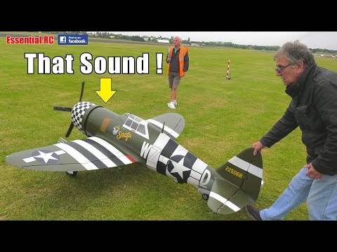 BIG MOKI 250cc RADIAL P-47 JUG AND CORSAIR *AWESOME and GLORIOUS SOUND*