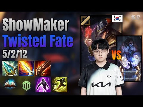 ShowMaker Mid Twisted Fate vs Sylas lol KR solo rank Full Game 15.17 | 쇼메이커 트위스티드 페이트 vs 사일러스