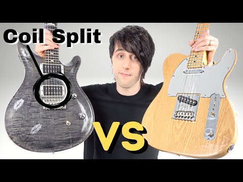 Coil Split vs Single Coil - Guitar Tone Comparison (PRS vs Fender)