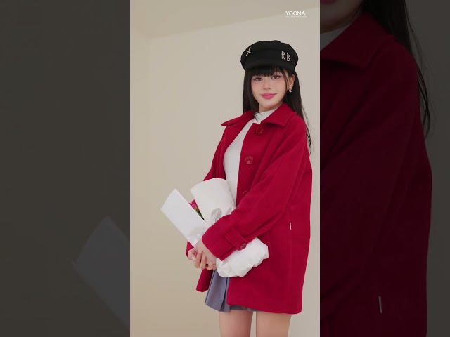 ED22S274 - Áo măng tô dạ lông cừu