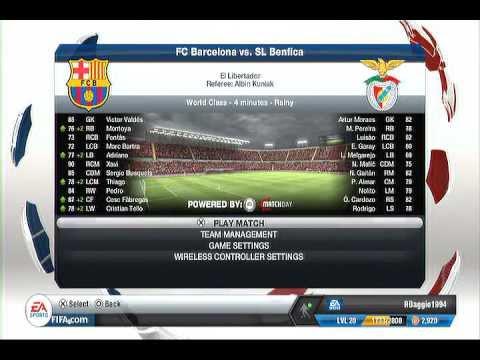 Fifa 13 |PS3| Gameplay - Barcelona vs Benfica