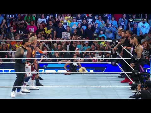 Jey Uso, Rhodes, Cena &  Knight atacan a Bloodline & Judgment Day - Smackdown 06/10/2023 (Español)