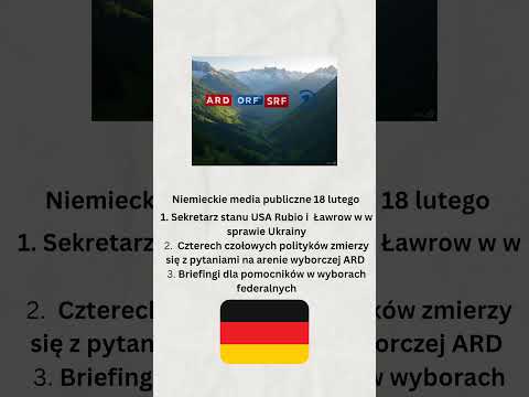 Niemieckie media publiczne 18 lutego