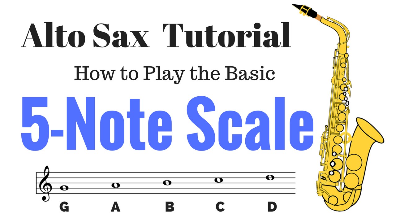 Basic 5 Note Scale for Alto Sax: Beginner Tutorial