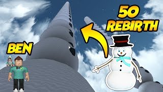 biggest snowman ever roblox snowman simulator